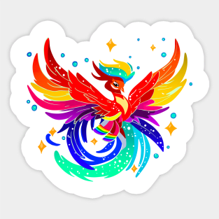 Happy Pride Rainbow Phoenix Sticker